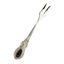 Серебряная вилка для лимона с чернением и объемным орнаментом на ручке Купеческая 40020128А05
